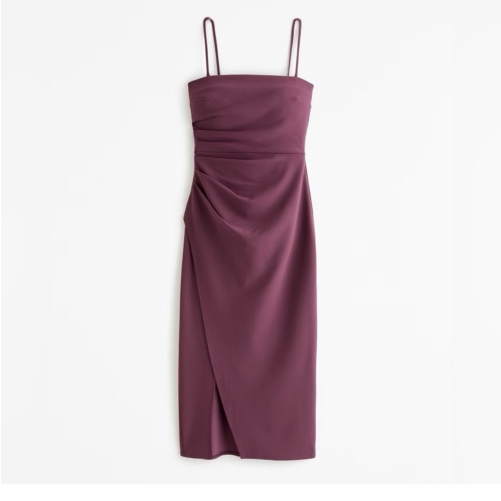 Abercrombie & Fitch Burgundy Midi Dress